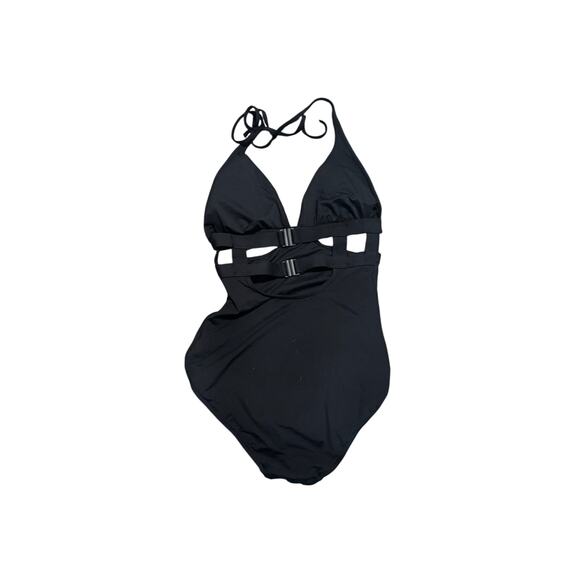 Seafolly Australia Black Cutout One-Piece Swimsuit Women’s Size 12 (US 8 / UK 12 - Picture 2 of 5